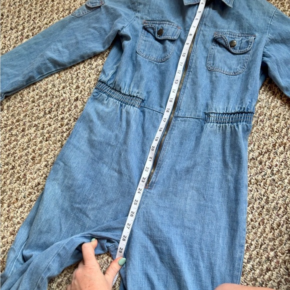 Zz Mizz Lizz Denim Jean jumpsuit vintage southwestern - Picture 10 of 14